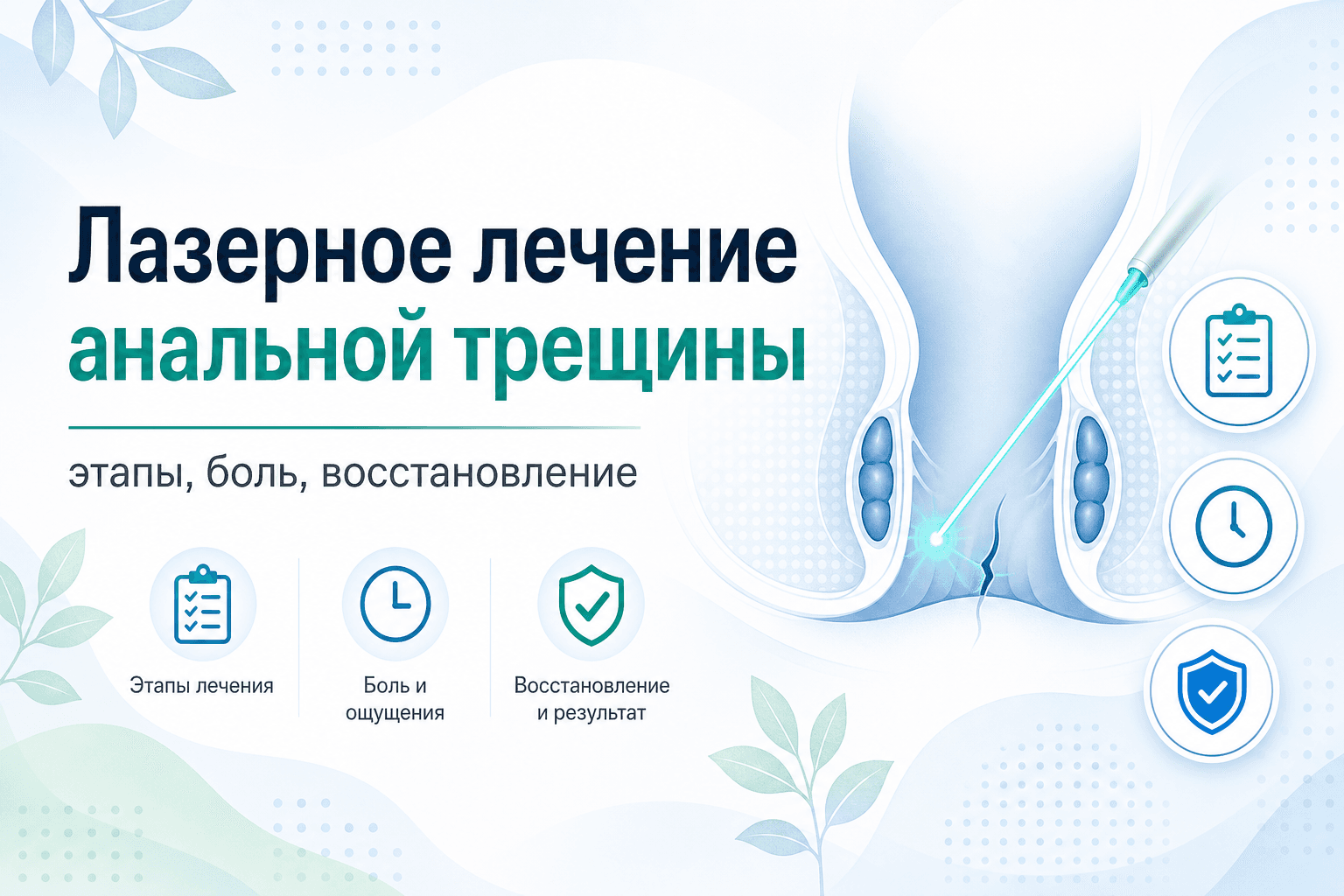 Лазерное лечение анальной трещины у колопроктолога