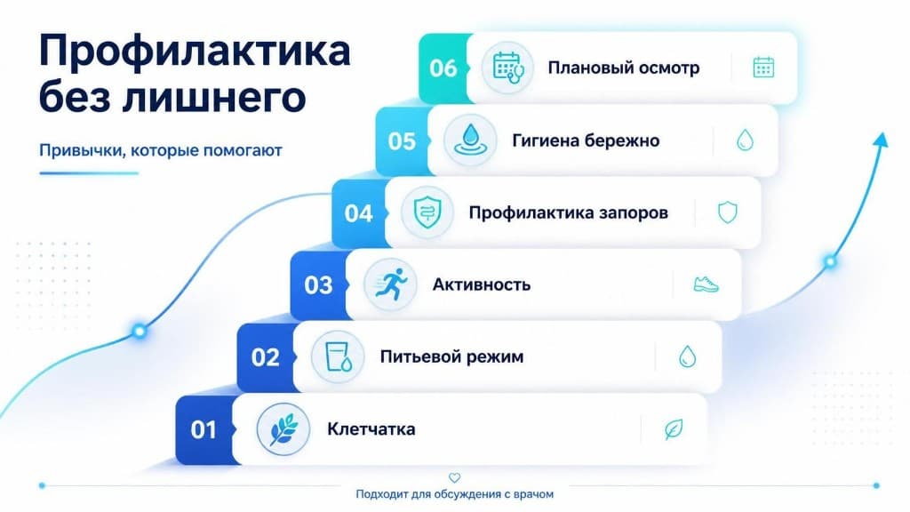 Профилактика геморроя — питание и активность